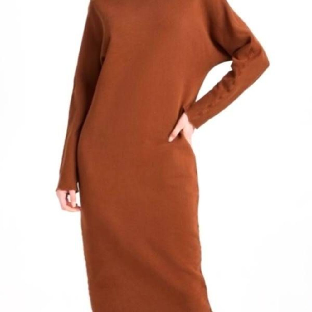 Frank & Eileen - Isabelle Funnel Neck Dress - Cinnamon sz Small